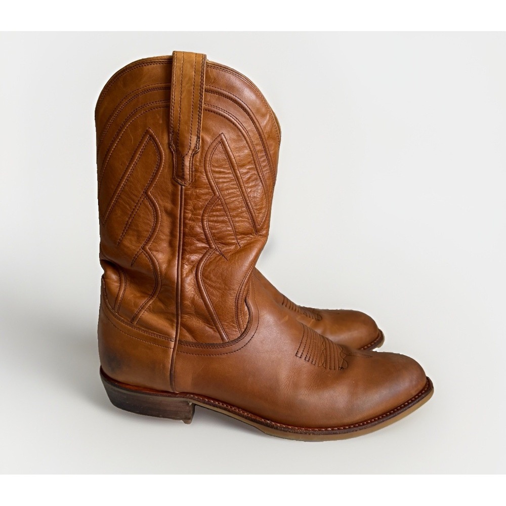 Tecovas The Jason Men's 14 D Caramel Leather Vibram Western Cowboy Boots